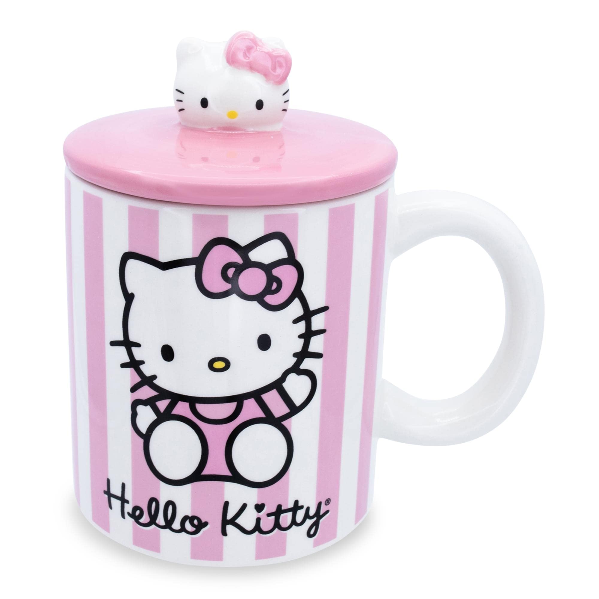 Toynk Hello Kitty face lid close-up highlights iconic portrait.