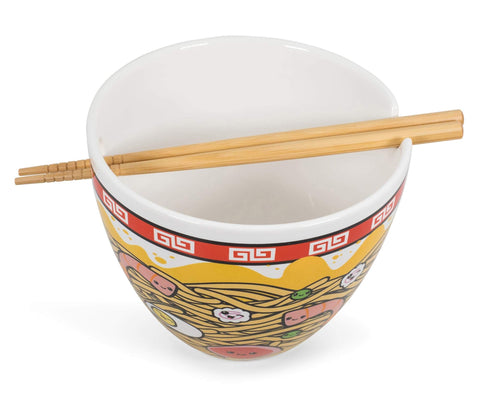 Toynk Sunken Noodles wraparound design showcases animated characters among noodles.