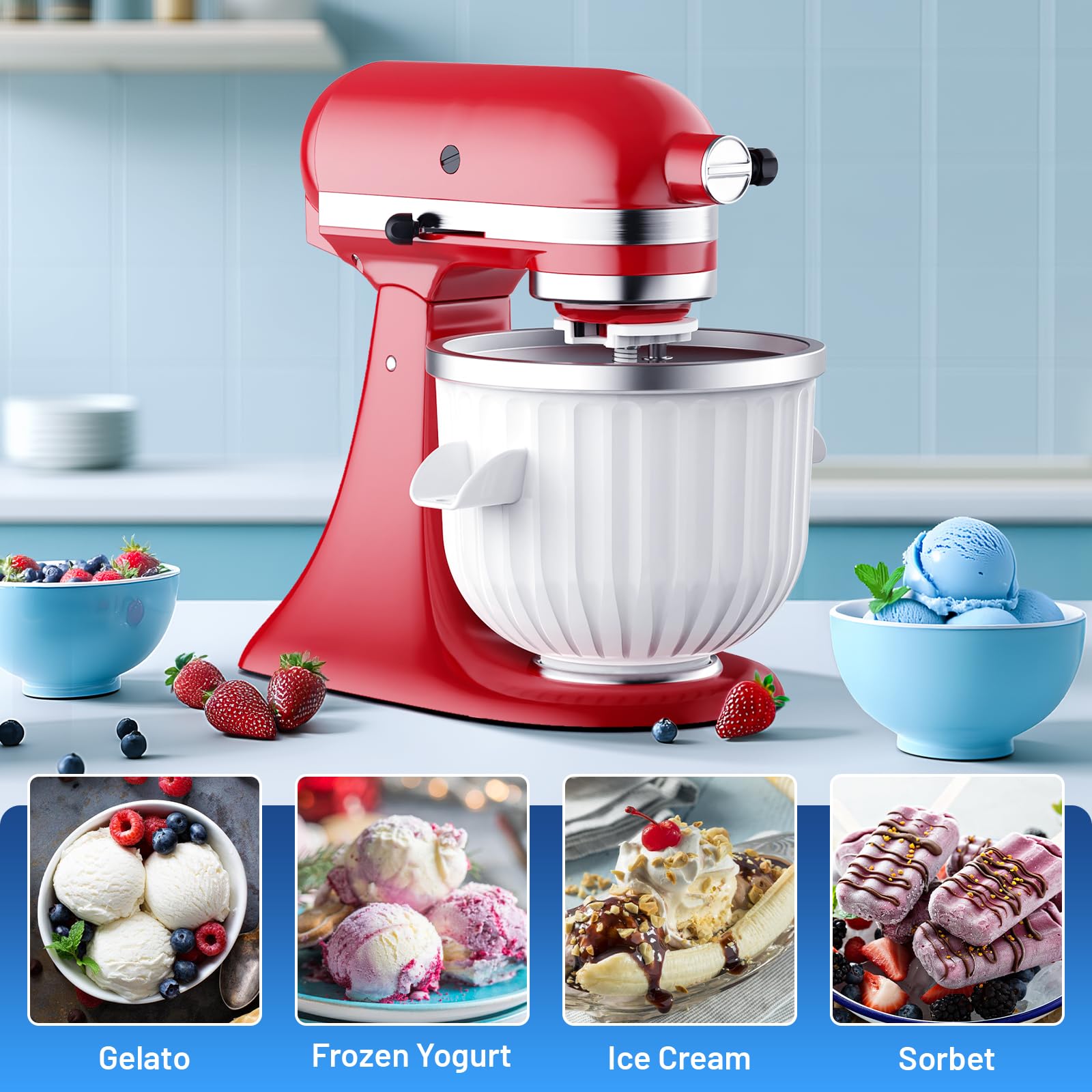 TPGSING leak-proof shell helps preserve flavor and prevent spills during churning.