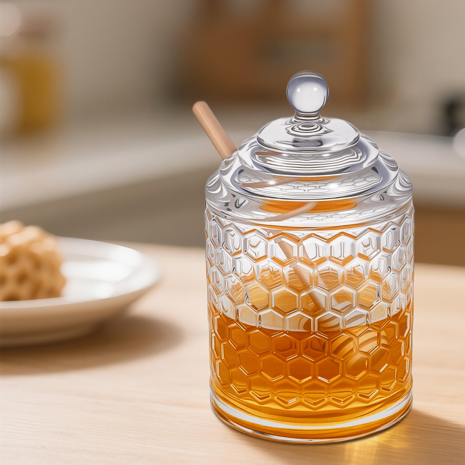 TPSUIPA easy-clean honey pot keeps spills under control.