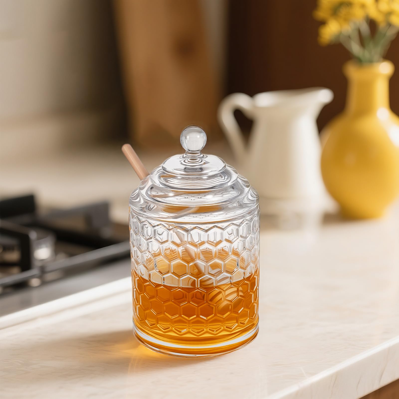 TPSUIPA kitchen honey jar elevates table service and decor.