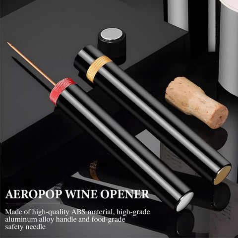 TQBAJ Aeropop wine opener red action for easy bottle opening