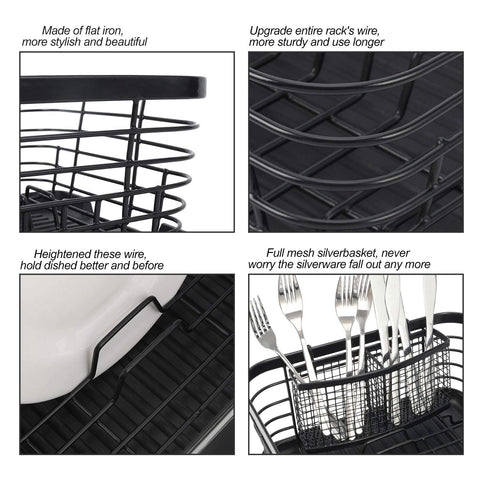 TQVAI complete drying set helps organize kitchenware efficiently after washing.