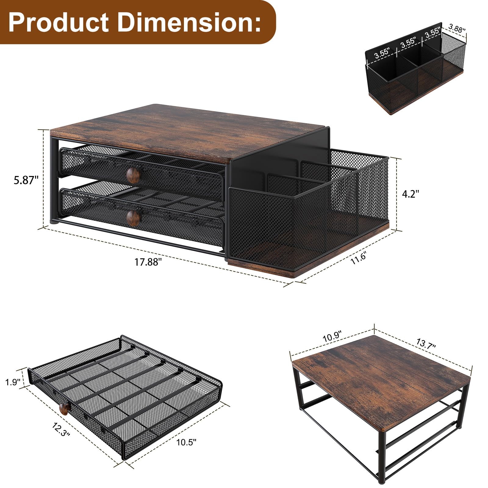 TQVAI side view highlights compact footprint and sturdy MDF-steel build.