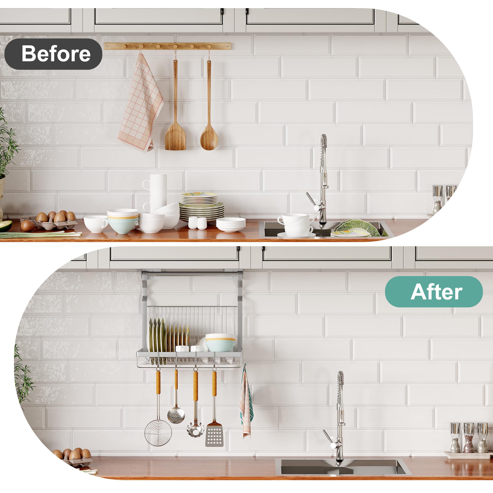 TQVAI foldable design saves space in small kitchens.