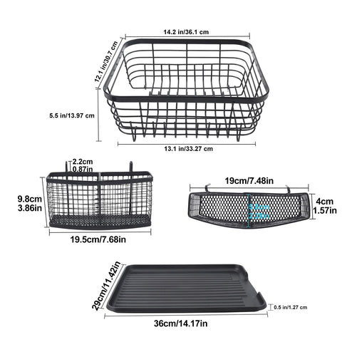 TQVAI full-mesh silverware holder prevents slips and holds utensils securely.