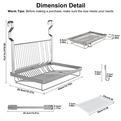 TQVAI stainless steel dish drying rack resists rust in humid kitchens.