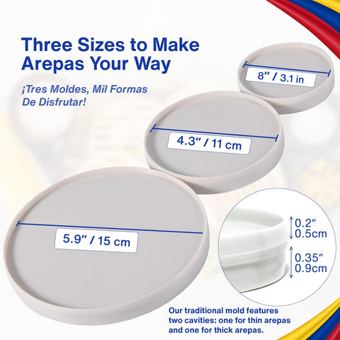TraditionTools Arepa Mold Kit Double Thickness for versatile shapes