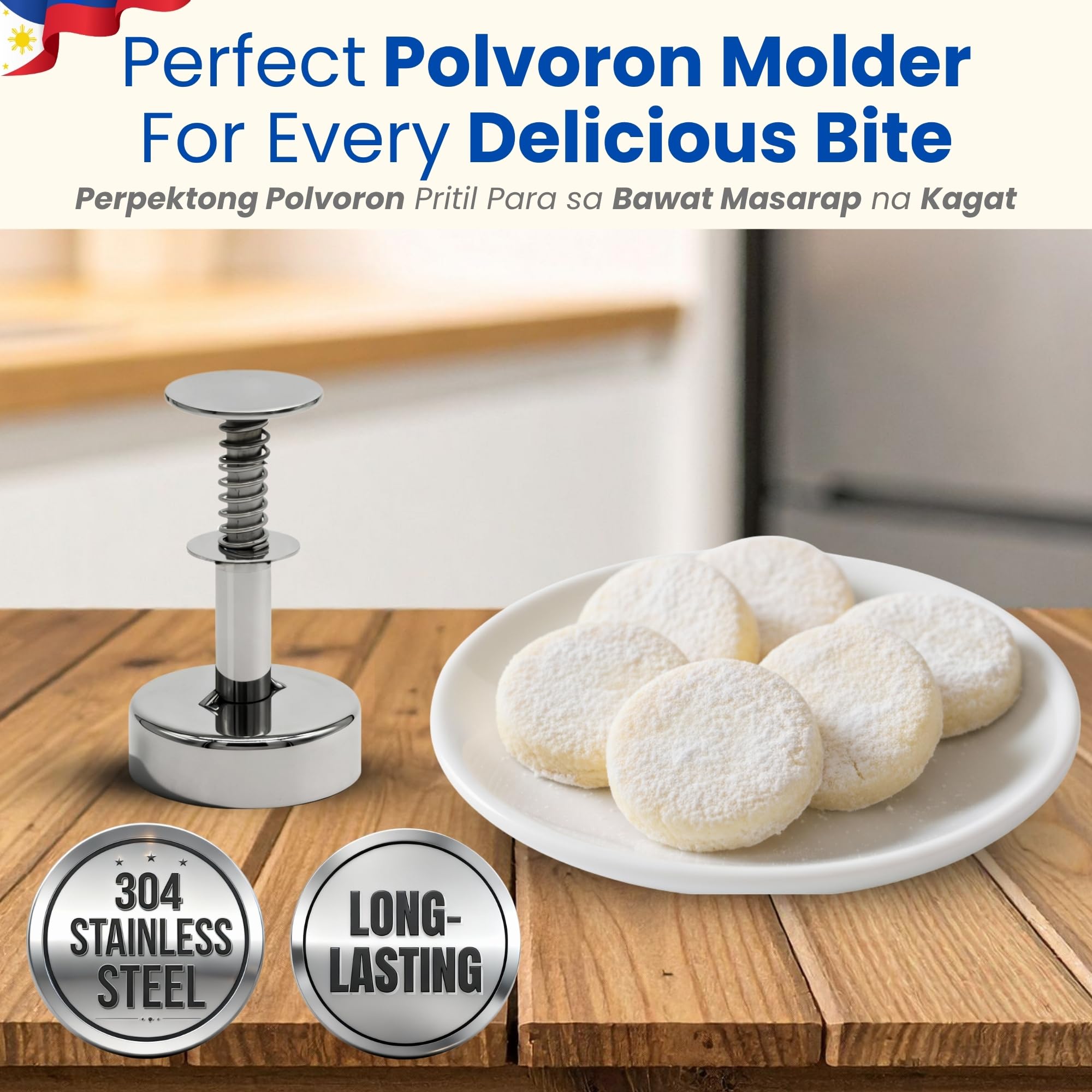 TraditionTools Polvoron Molder easy-clean design speeds cleanup after baking