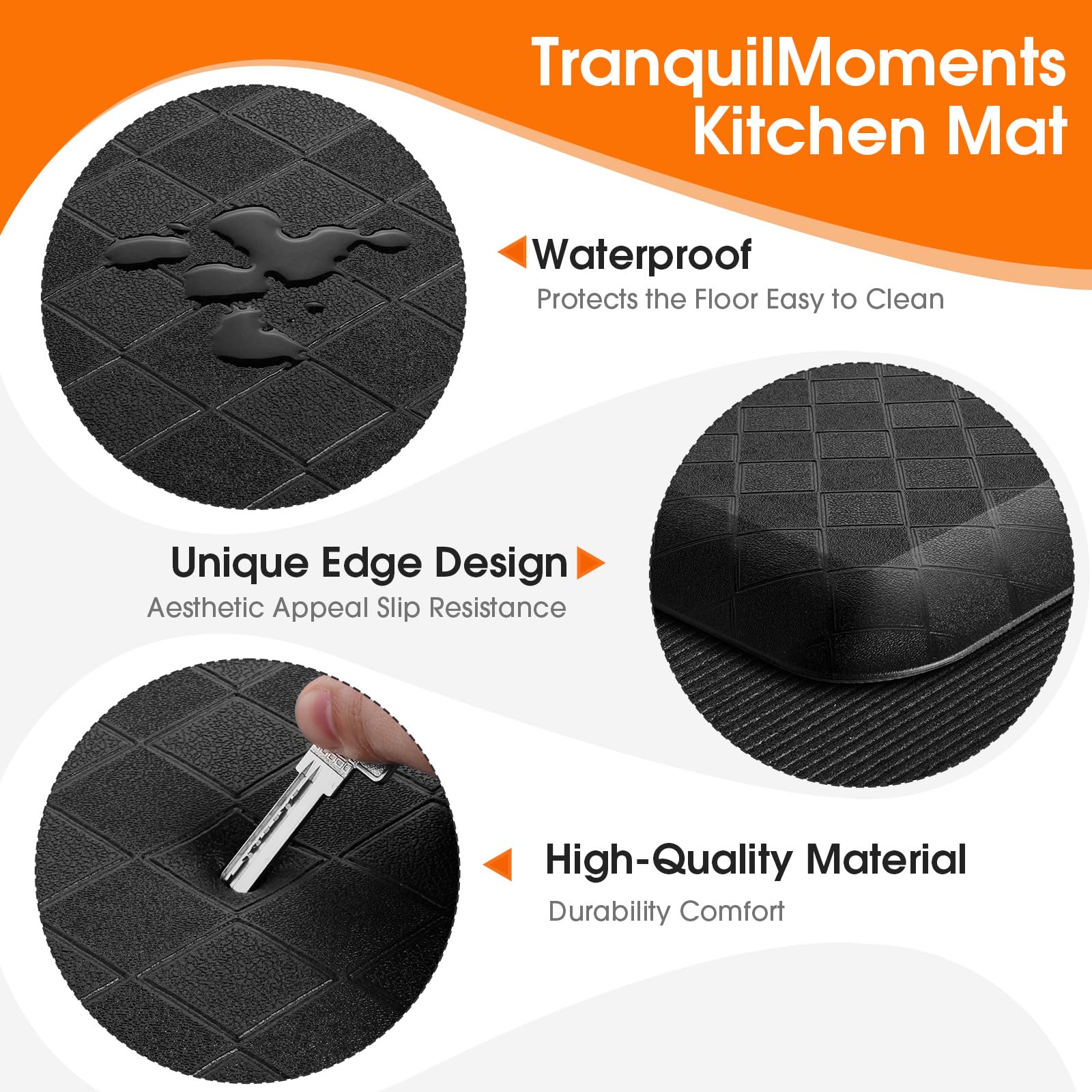 TranquilMoments cushioned standing mat supports joints during long washing and chopping sessions.