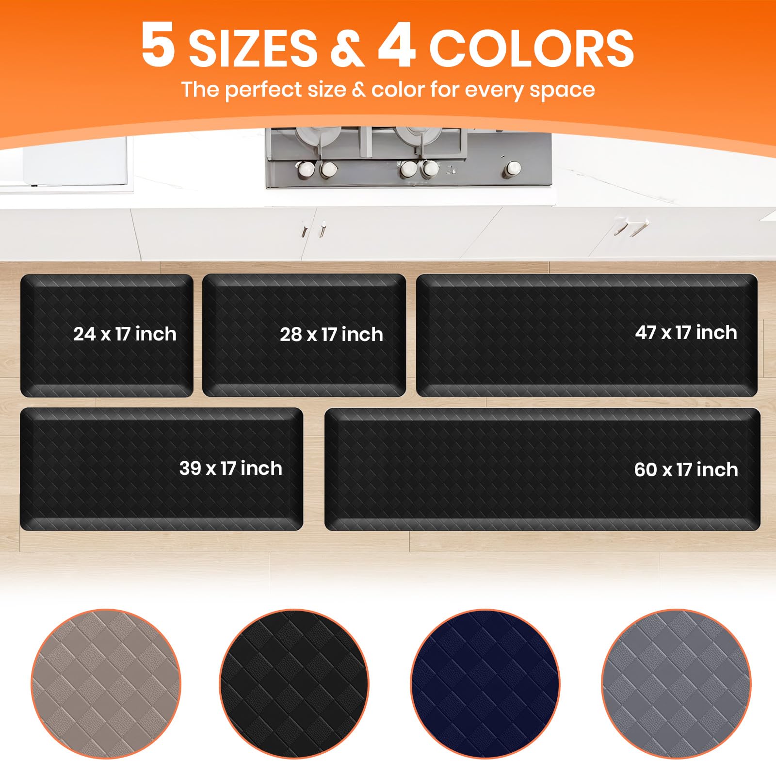 TranquilMoments durable kitchen mat endures heavy traffic without slipping.