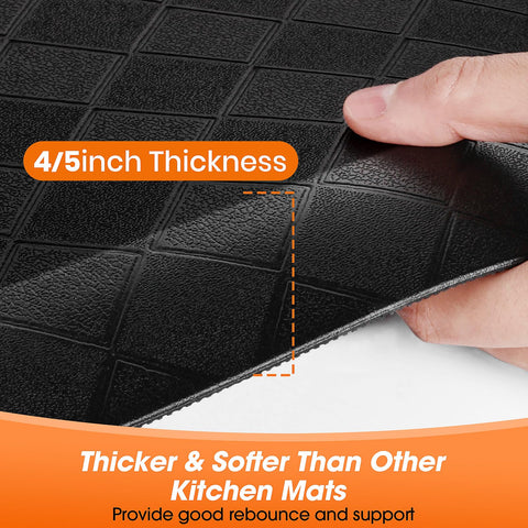 TranquilMoments non-slip kitchen mat grips the floor for safe cooking and standing.