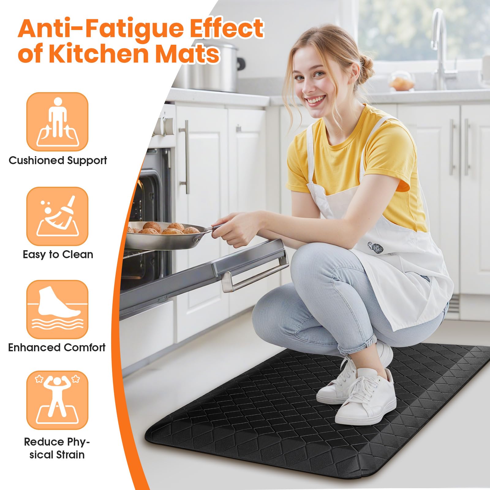 TranquilMoments waterproof sink mat protects floors from spills and moisture.