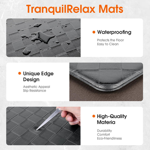 TranquilRelax Diamond Kitchen Mat padded-foam for anti-fatigue support.