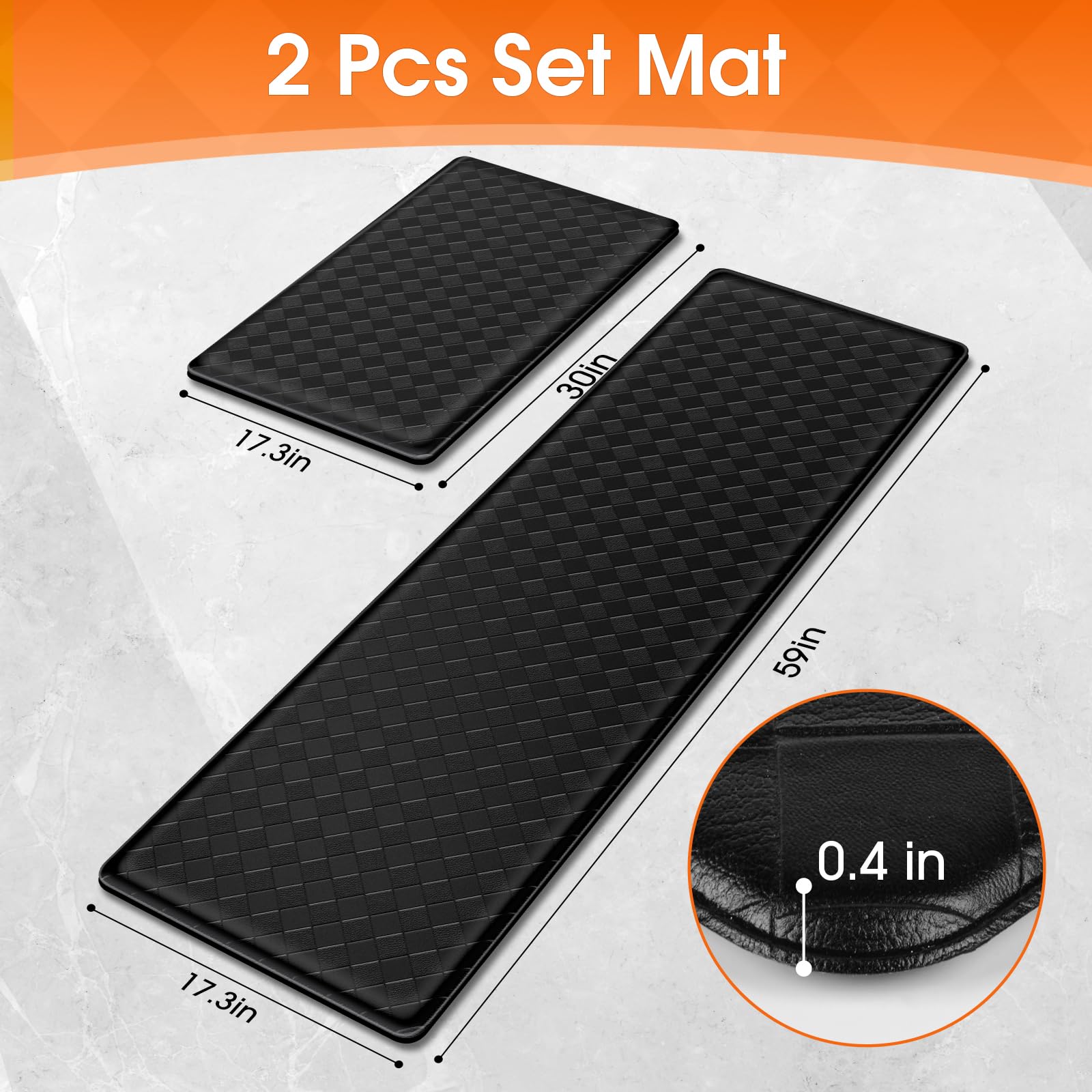 TranquilRelax diamond kitchen mat stovetop-area showing fatigue relief during meal prep.