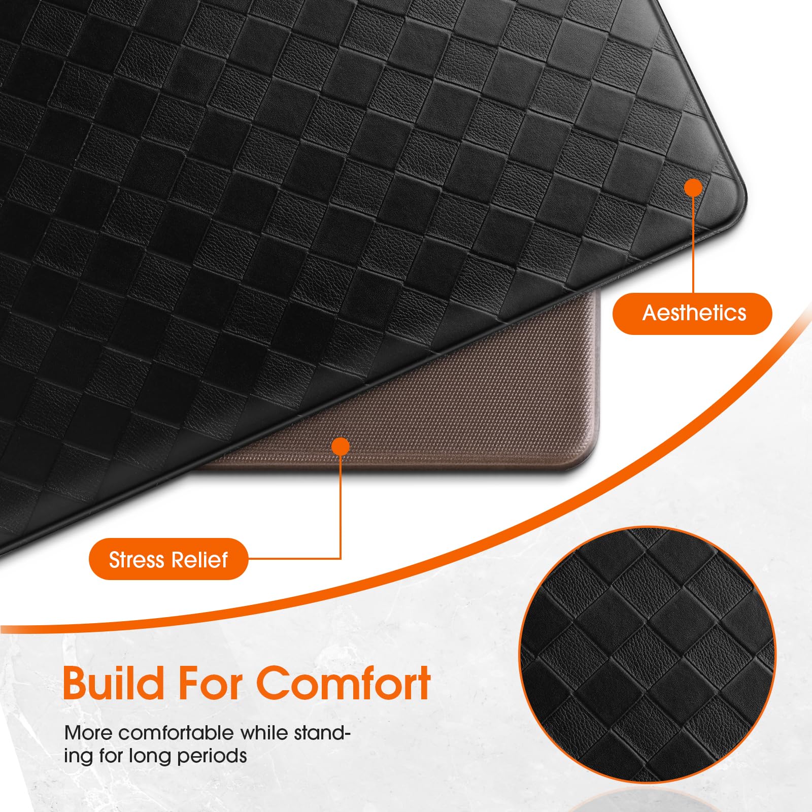 TranquilRelax waterproof PVC material highlighting quick cleanup and stain resistance.