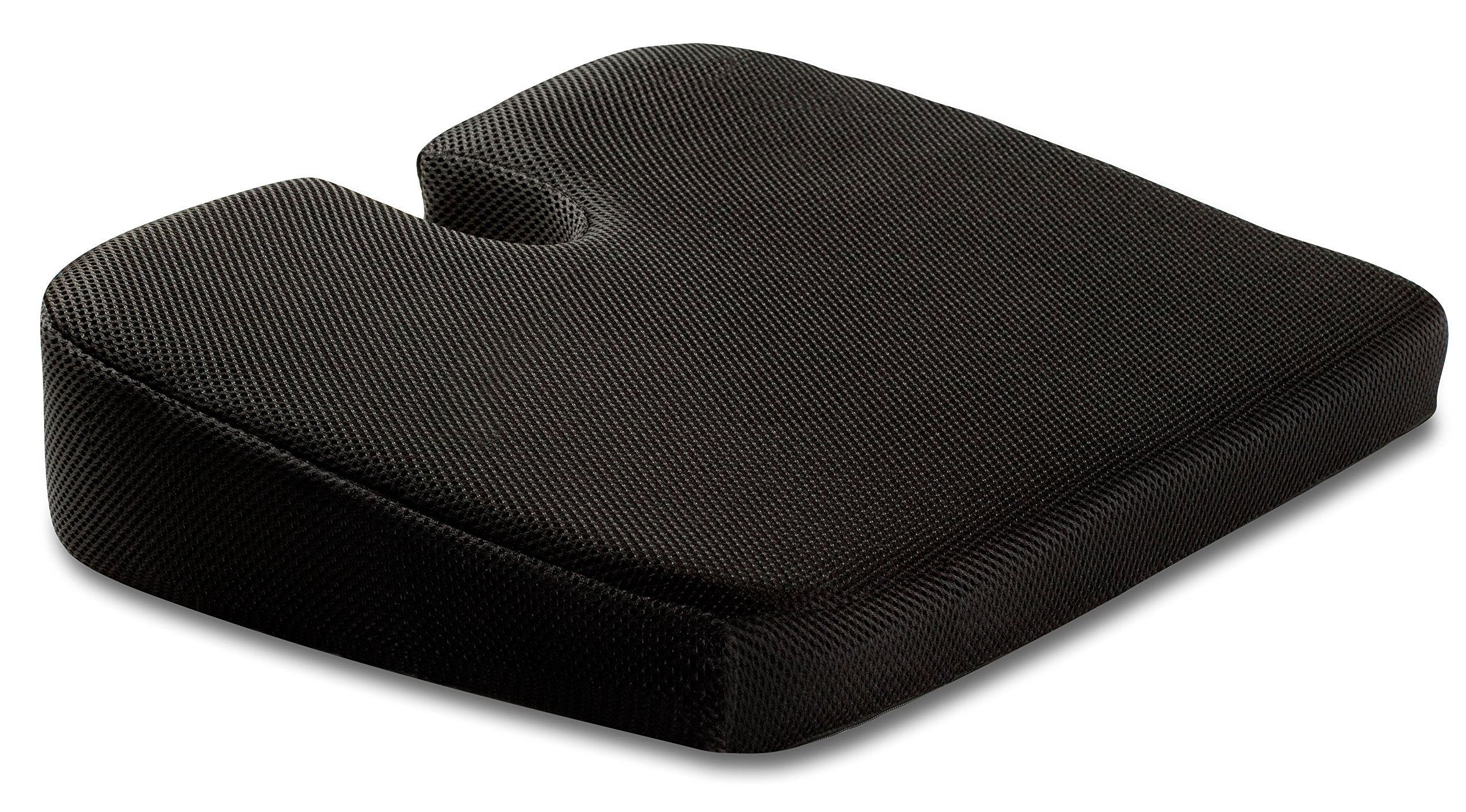 TravelMate cushion memory-foam top over sturdy foam supports daily use