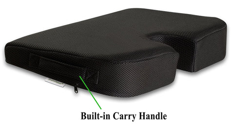 TravelMate cushion non-slip cover with built-in handle for easy transport