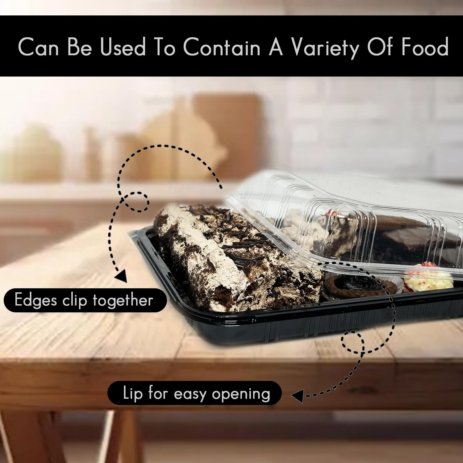 TRAYA stackable catering trays save space at events.
