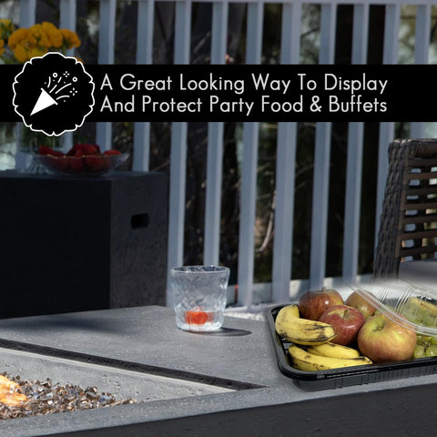 TRAYA trays for cakes and pastries with protective lids.