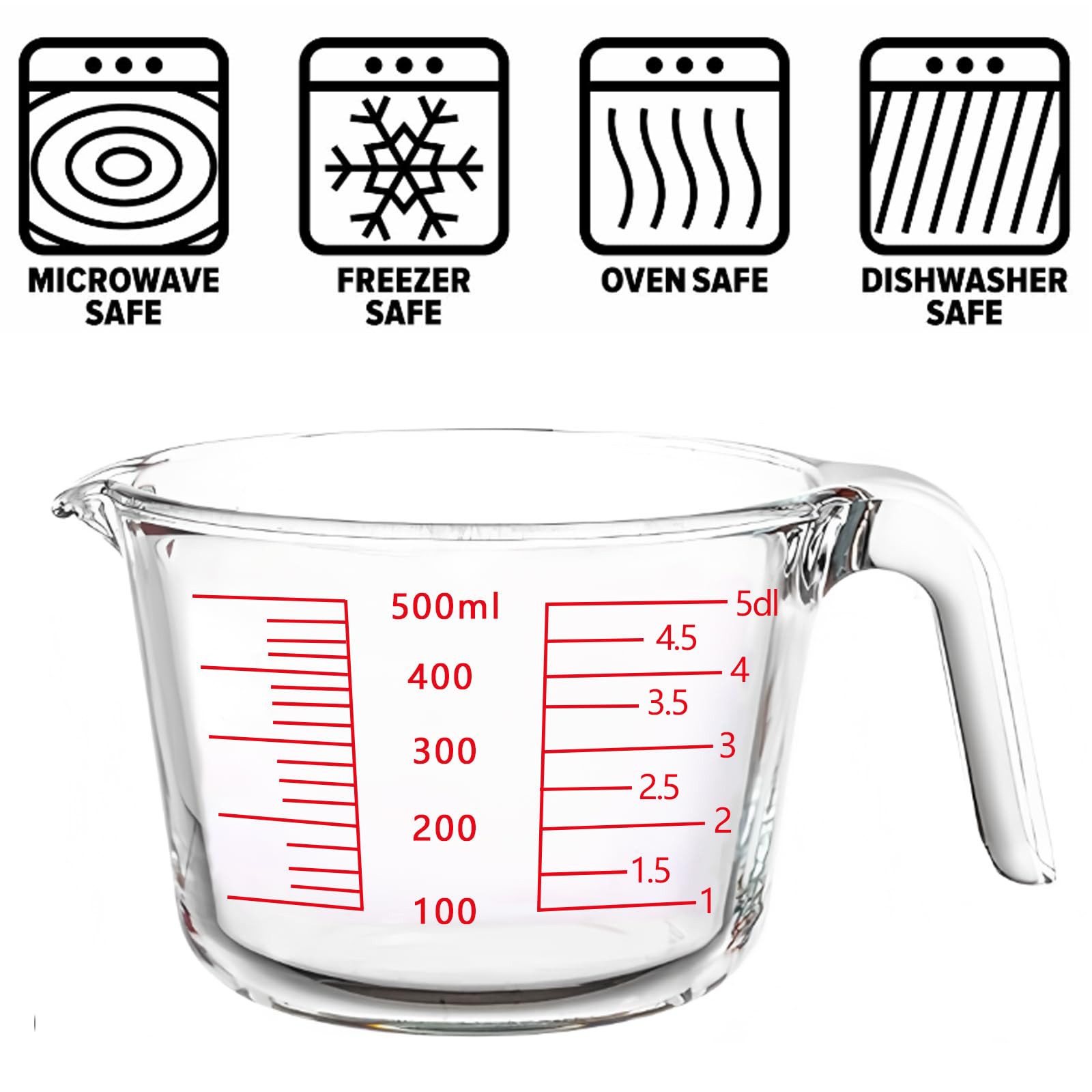 TRBIDRBO microwave-safe glass cup suitable for reheating small portions
