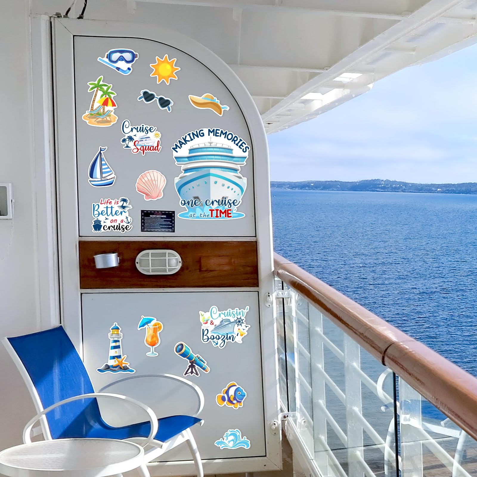 TREACLUB cruise-door magnets on metal doors offer easy application and removal.