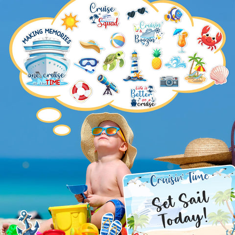 TREACLUB dry-erase cruise sign on PET-coated magnet for personalized messages.