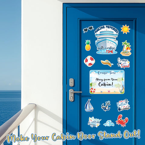 TREACLUB tropical-icon-drinks magnet creates vacation vibes on your door.