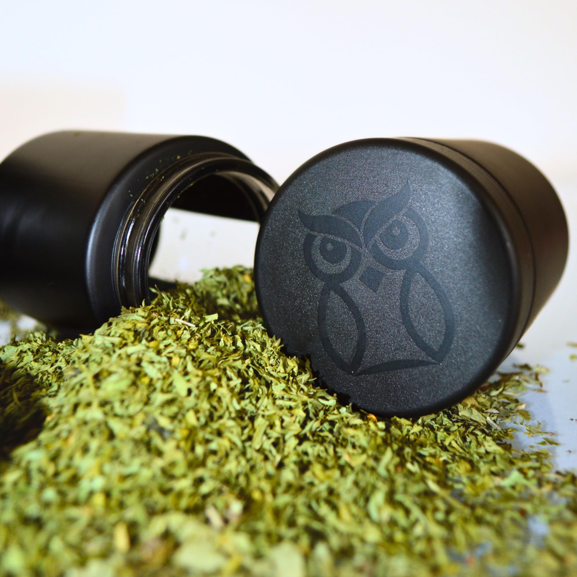 Treehouse Stash Jar non-slip bottom keeps jars steady on countertops.