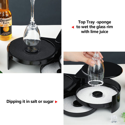 Treela bar rimmer sponges inner diameter 3.8 cm; compatible with three to five tray rimmers.