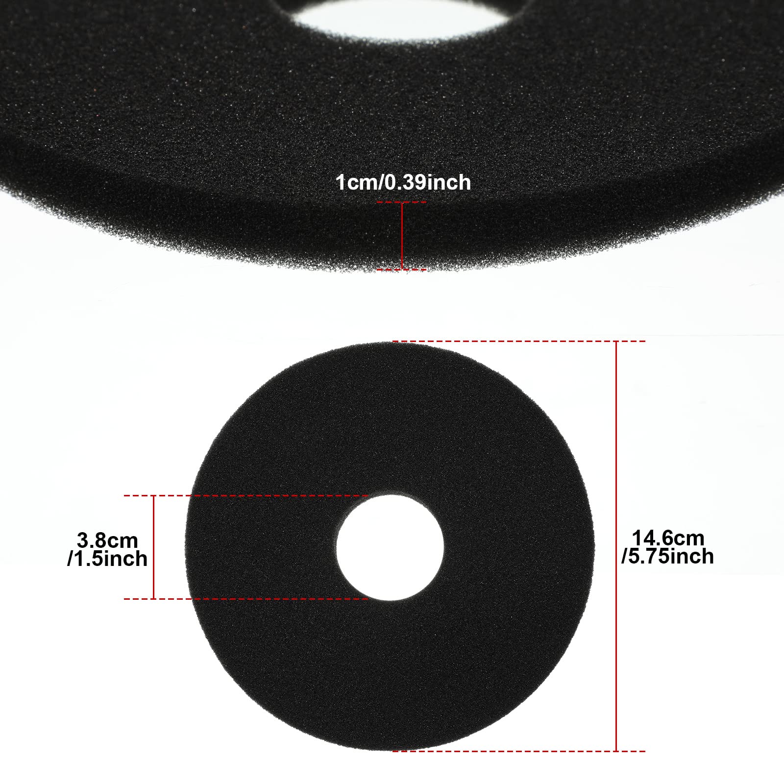 Treela bar rimmer sponges outer diameter 14.6 cm; fits most standard rims.