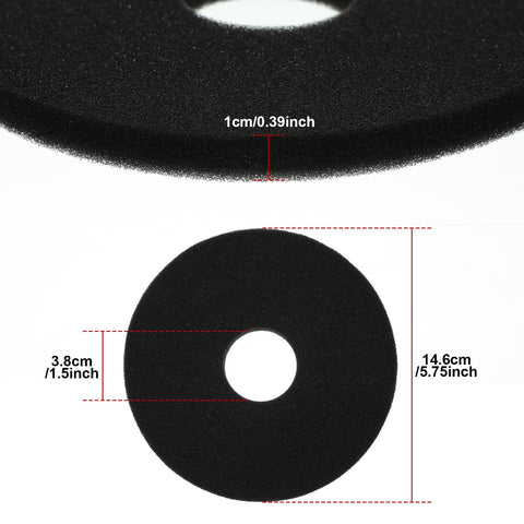 Treela bar rimmer sponges outer diameter 14.6 cm; fits most standard rims.