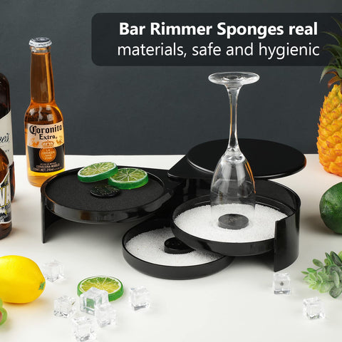 Treela bar rimmer sponges thickness 1 cm; absorbs and holds salt.