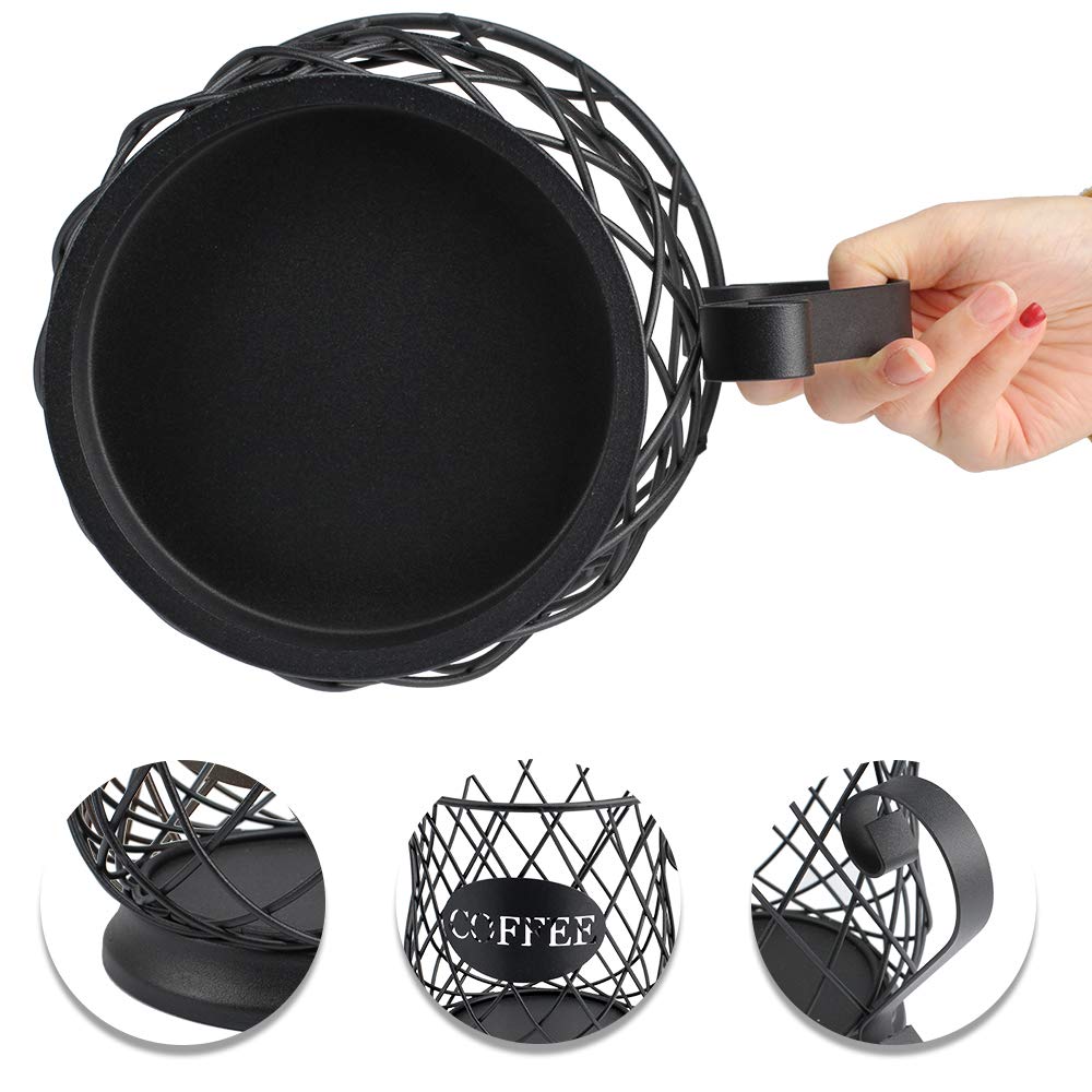 TreeLen K Cup Holder on desk coffee bar for quick access.