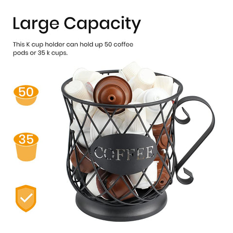 TreeLen K Cup Holder side profile saves counter space.