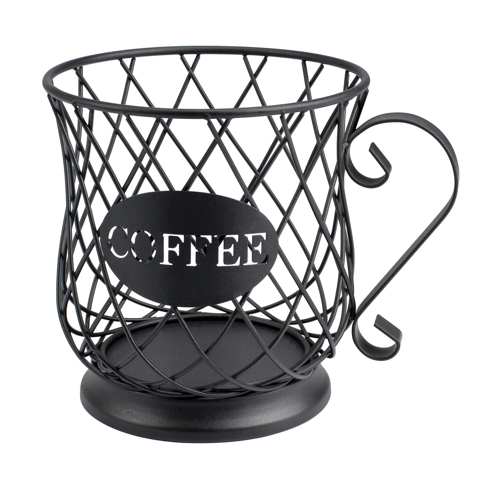 TreeLen K Cup Holder in matte black, top view showing organized pods.