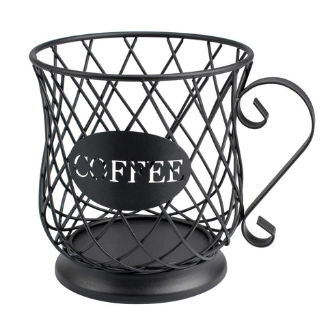 TreeLen K Cup Holder in matte black, top view showing organized pods.