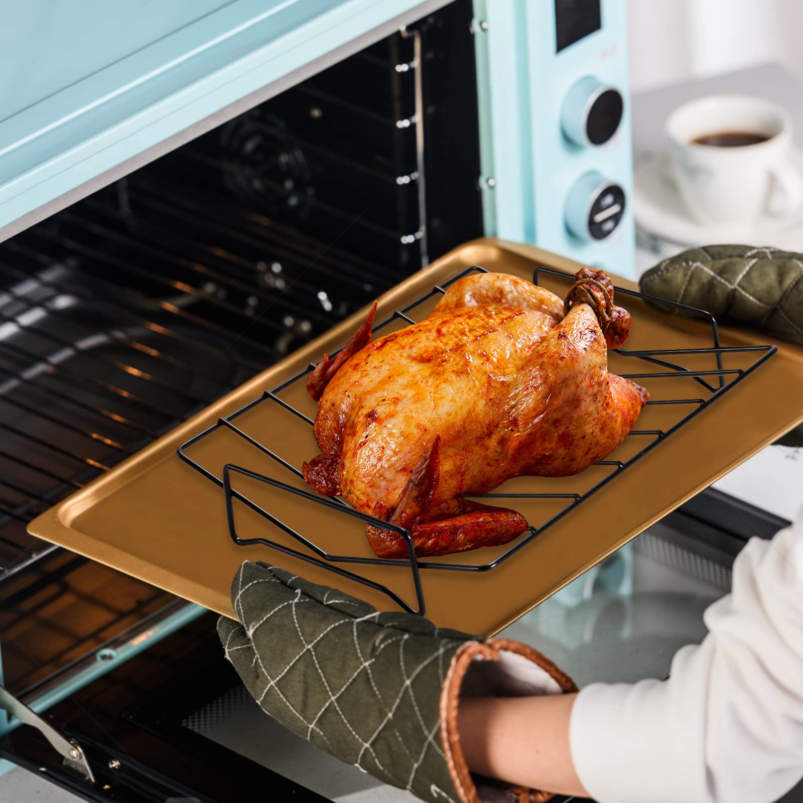 TreeLen rib racks 2-in-1 reverse for smoked ribs, versatile configuration.