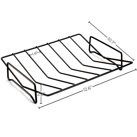 TreeLen rib racks with V-shaped convection design promotes even cooking.