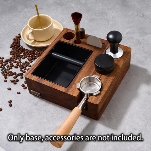 TREELF three-in-one organizer stores tamper, distributor, and basket neatly.