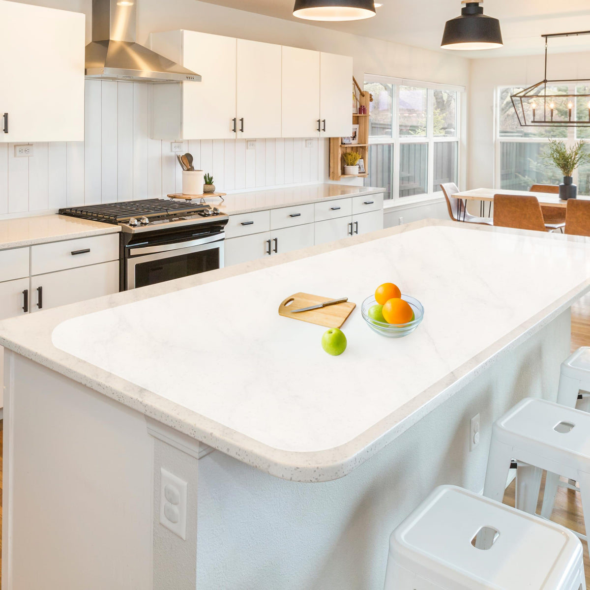 Treerit silicone countertop mat with extra-large coverage protects counters from spills and heat.