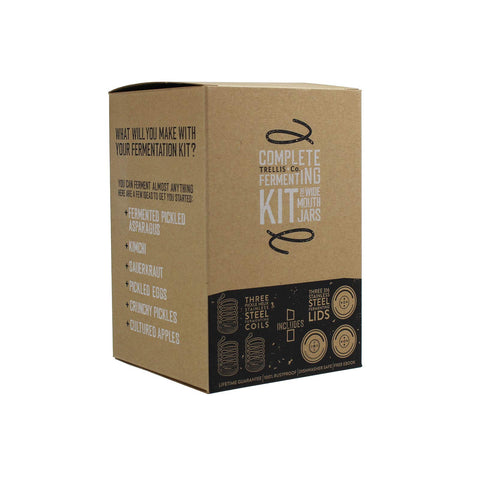 Trellis + Co. Pickle Helix weight coil supports vegetables during fermentation.