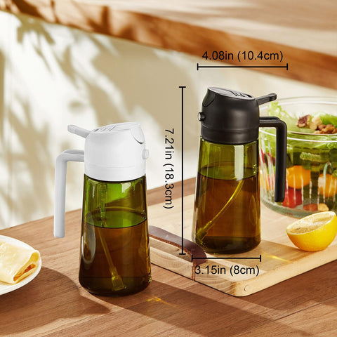 TrendPlain countertop olive oil dispenser in black and white