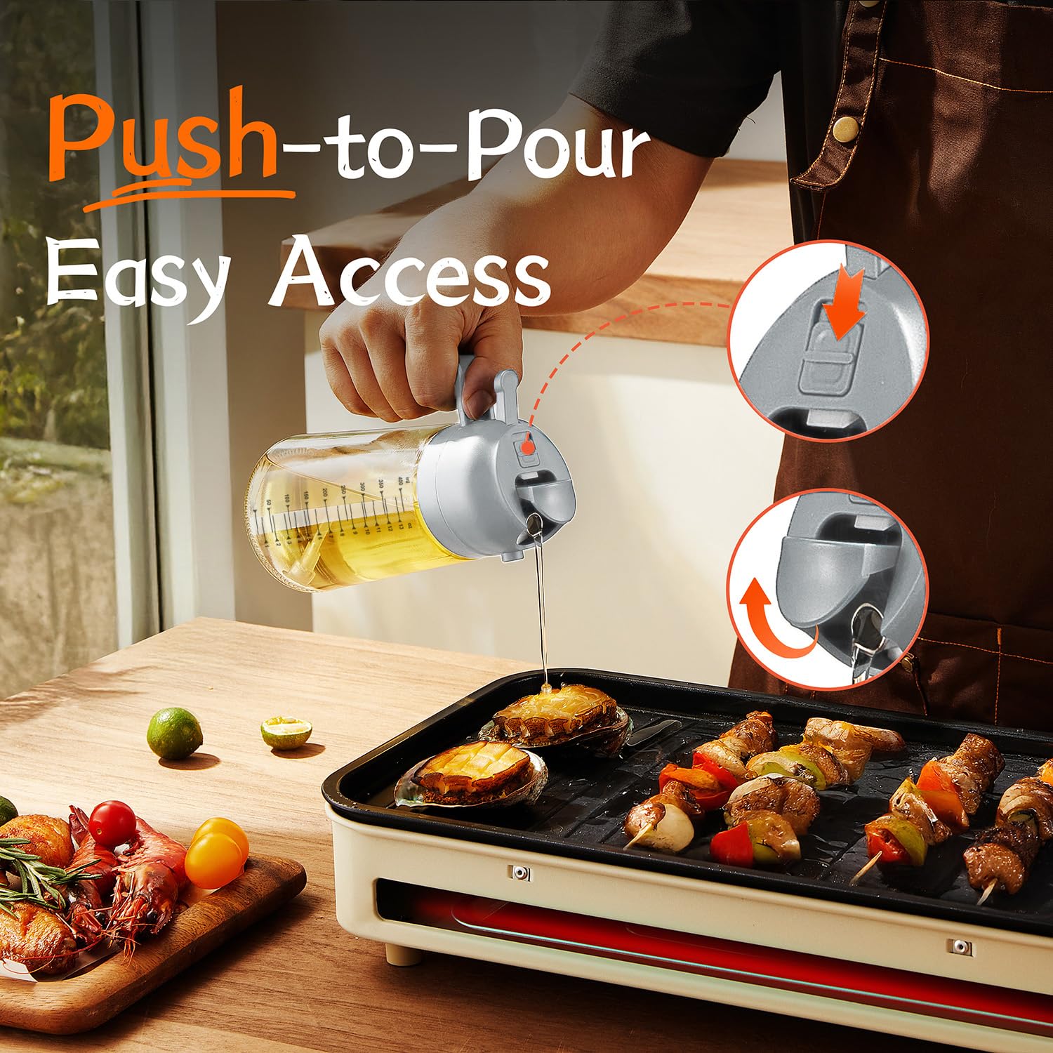 TrendPlain ergonomic-grip handle provides comfortable, steady operation.