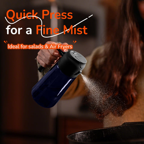 TrendPlain fine mist nozzle provides controlled spray for even oil coating.