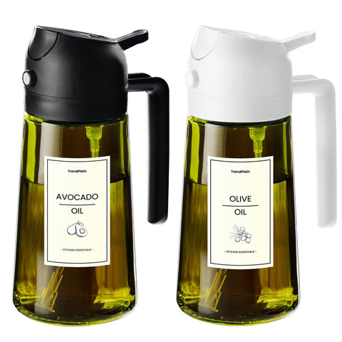 TrendPlain olive oil dispenser bottle front view for easy pouring