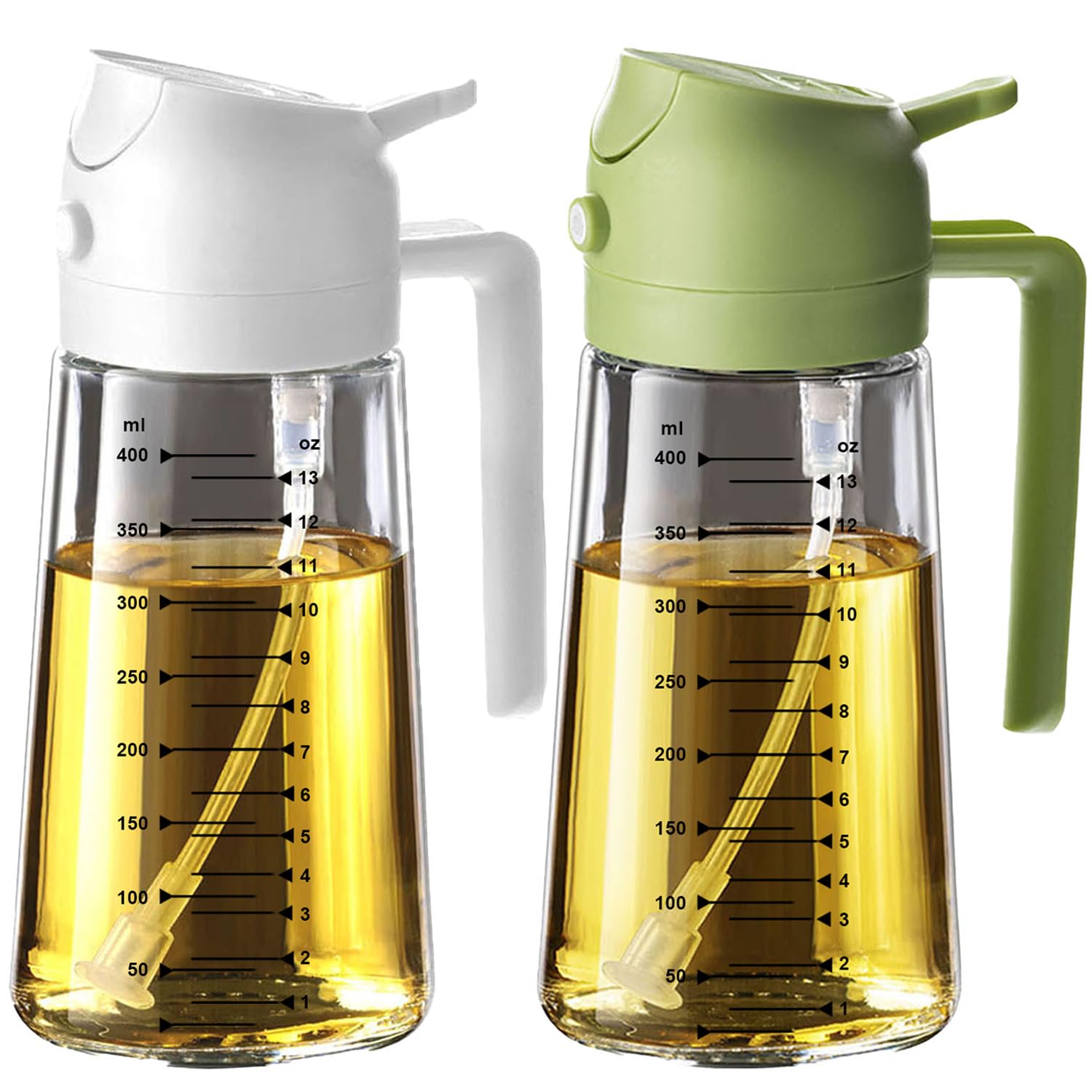 TrendPlain olive oil sprayer front view; precise drizzle in a glass bottle