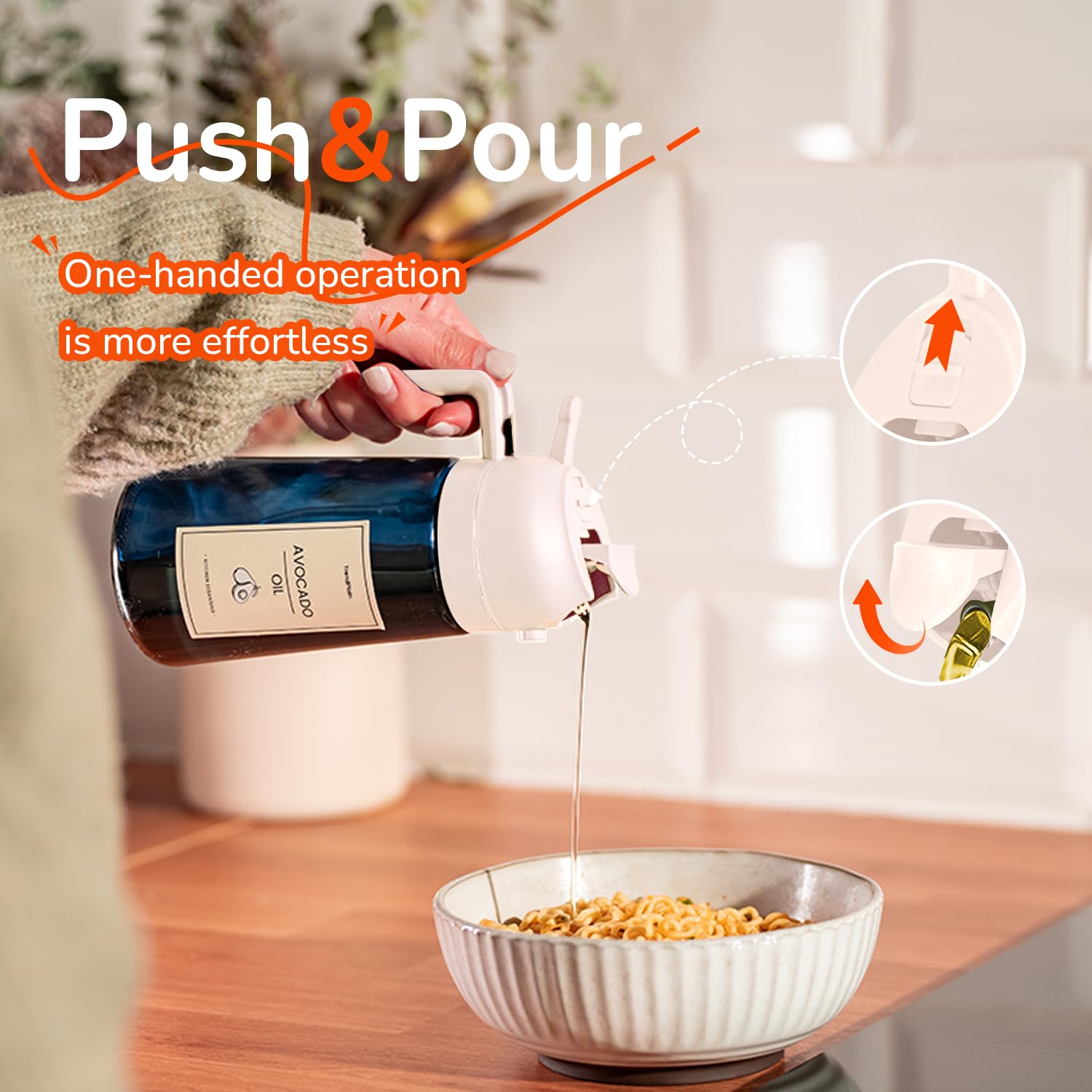 TrendPlain waterproof labels organized oil storage containers with clear identification.