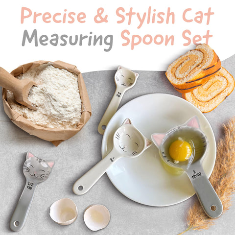 Trendsettings 4pc measuring spoons make a charming cat lover gift.
