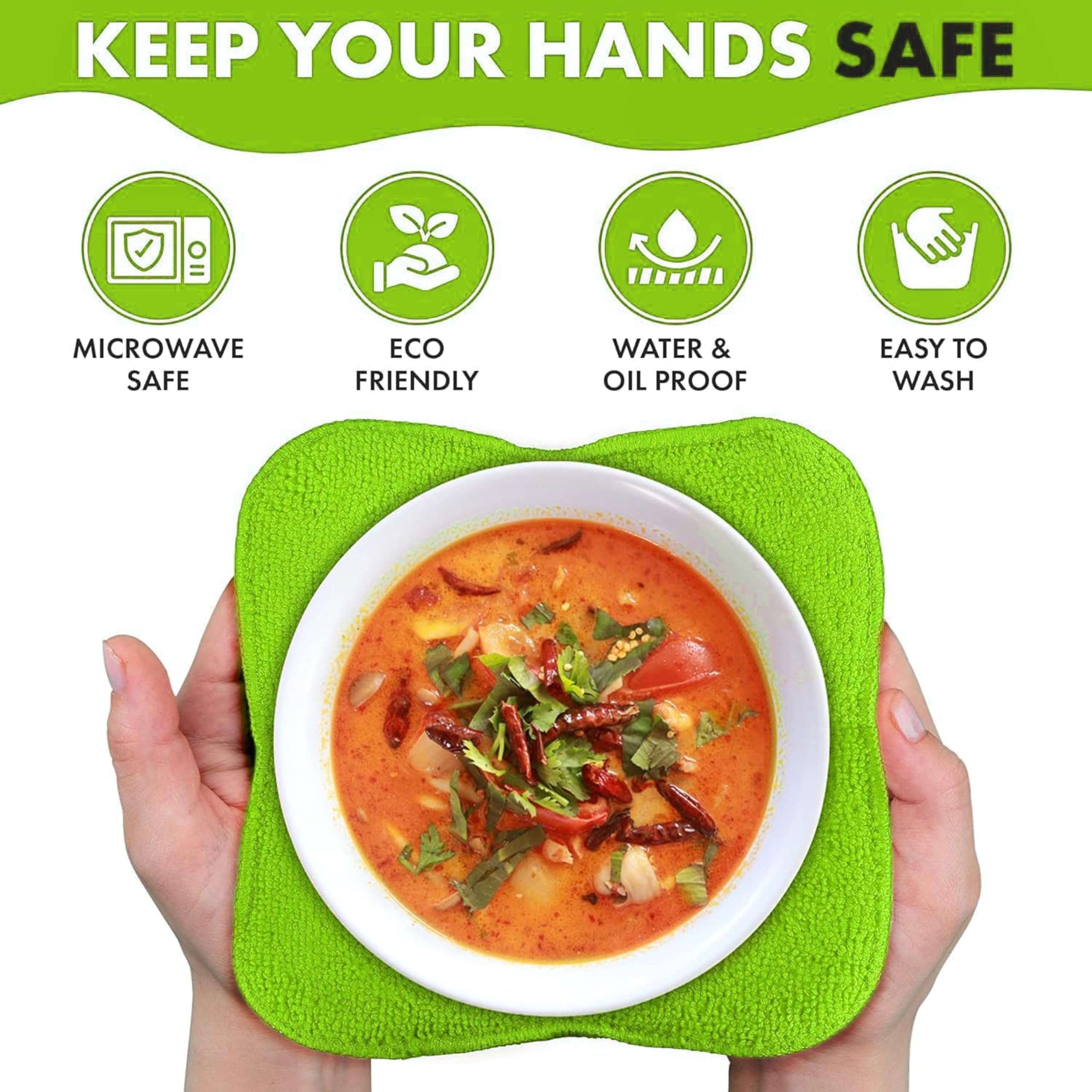 Trendsettings microwave-safe cozy holder for hot bowls with easy cleaning